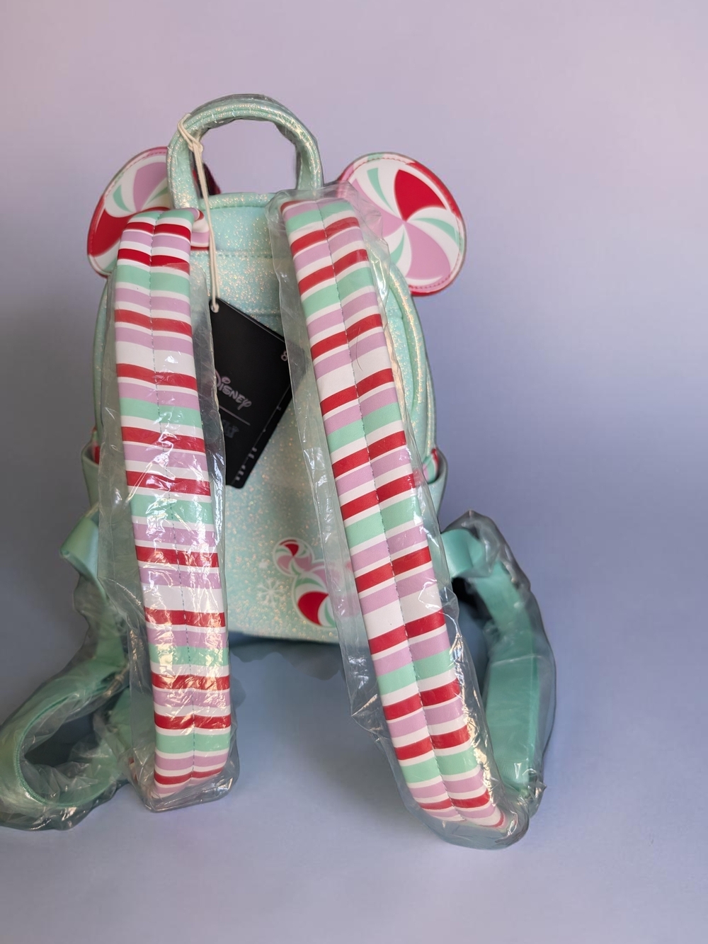 Loungefly Disney Minnie Holiday Peppermint Ornaments Mini Backpack (NWT) (HTF) - Picture 3 of 7